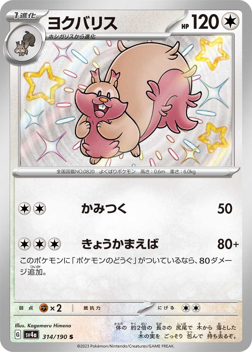 ポケモンカード　ヨクバリス　1ロット 状態A】ヨクバリス S (314/190) [sv4a] の通販・買取価格（ポケモン