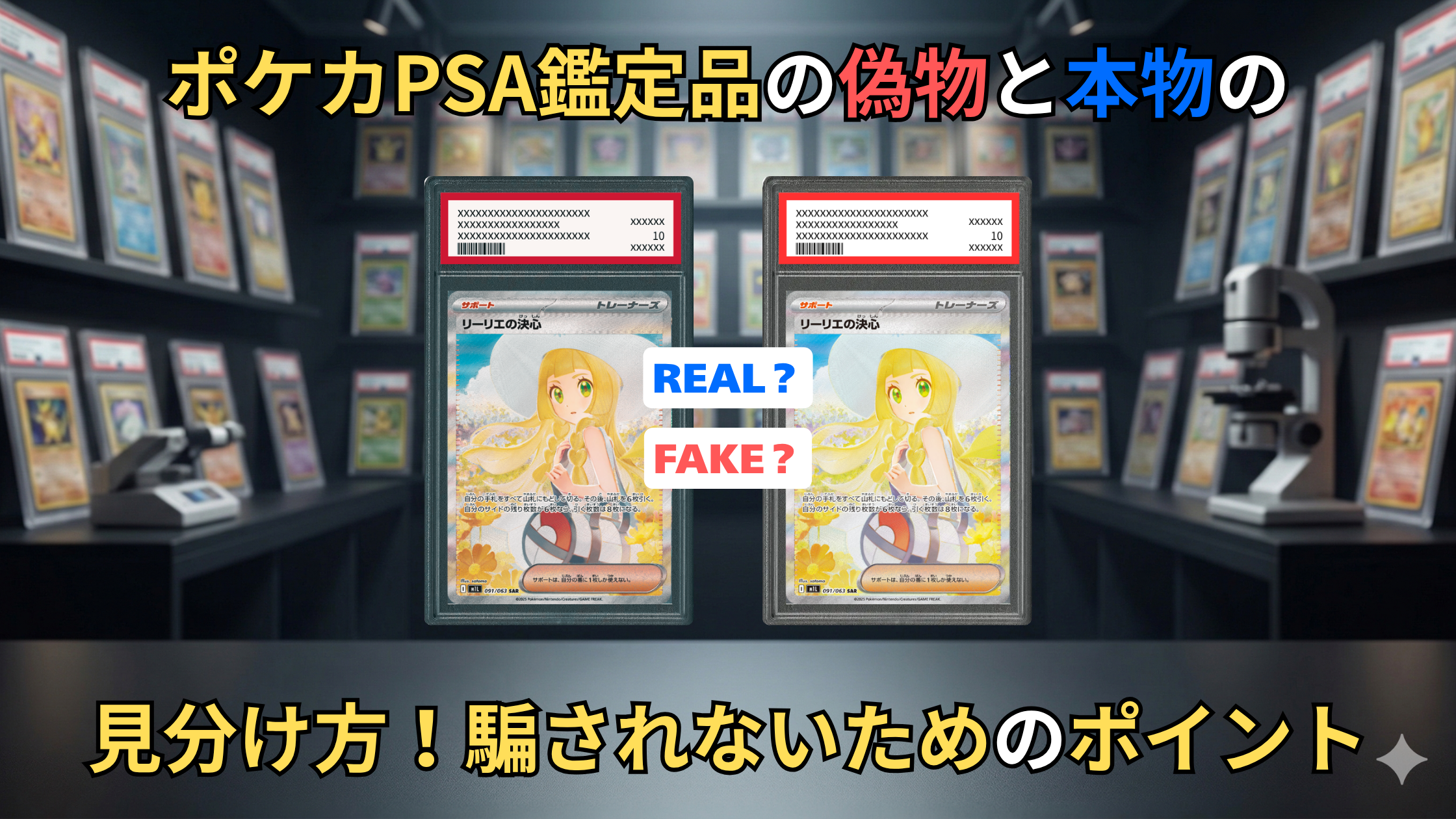 ポケカPSA鑑定品の偽物と本物の見分け方！精巧な偽造品に騙されないポイント
